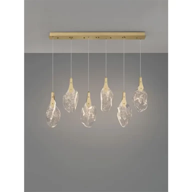 BELLINA Luster NL9187013, LED, TRIAC prigušljiv, 6 izvora svjetla, IP20, 24 W, 3000 K, staklo, zlatna