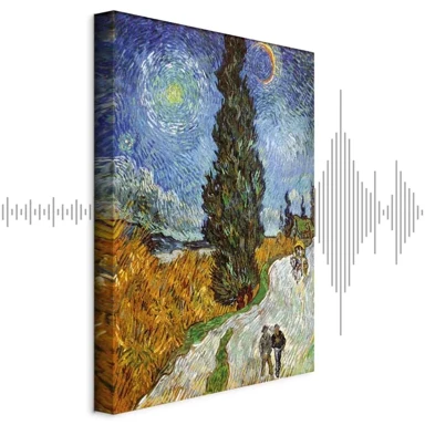 Slika Vincent van Gogh – Road with Cypress and Star, 20x30 cm, akustična