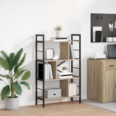 Polica, 75 x 30 x 123,5 cm, konstruirano drvo, sonoma hrast