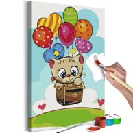 Slika za samostalno slikanje Kitten With Balloons 40x60