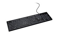 NATEC Tipkovnica Herring Glow, USB, US, crna