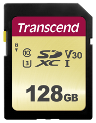 TRANSCEND Memorijska kartica SDXC 500S 128GB Class 10 UHS-I U3 V30