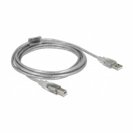 DELOCK USB kabel A-B 3 m dvostruko oklopljeni s feritom, siva