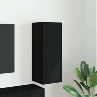 TV zidni ormar Crna 30 x 31 x 80 cm, konstruirano drvo