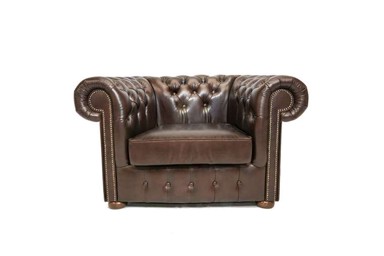 CHESTERFIELD Fotelja Class Leather, 1-sjedište, 1-sjedište, Cloudy Brown Dark