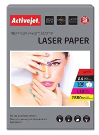 ACTIVEJET Foto papir A4, Laser Mat 110 g, 100/1