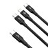 BASEUS Kabel Rapid, 3u1, USB-C za M+L+T, 20W, 1.5m 
