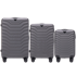 WINGS Set kofera PEAFOWL, 3 kom (V, M, S), ABS+, tamno siva