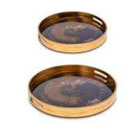 RITUALI DOMESTICI Set tacni Galateo 2 kom s motivom irisa