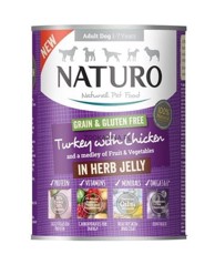 NATURO Grain & Gluten Free konzerva puretina s piletinom u želeu, 390 g