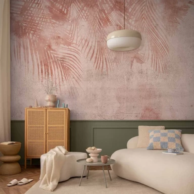Foto tapeta Pink Palm Trees, samoljepljiva, 147x105 cm
