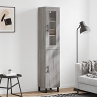 Visoka komoda siva sonome 34,5x34x180 cm od konstruiranog drva