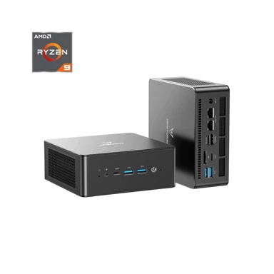 MINISFORUM Barebone računalo UM890 Pro / AMD Ryzen 9 8945HS, DDR5, bez RAM-a, bez SSD-a, AMD Radeon 780M, bez operativnog sustava, crna