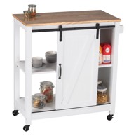 WENKO Stol za posluživanje Country House 40x80 cm na kotačima