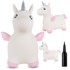 Jednorog za skakanje 55cm, bijelo-rozi