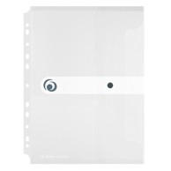 HERLITZ PVC fascikl s gumbom A4 polipropilen, bijela točkice