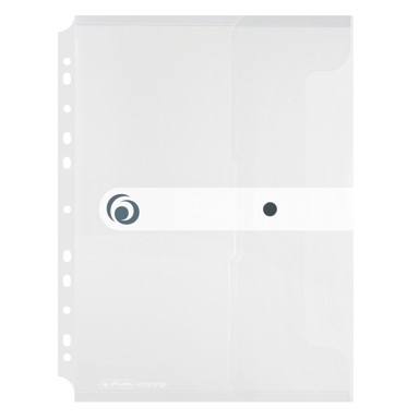 HERLITZ PVC fascikl s gumbom A4 polipropilen, bijela točkice