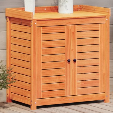 Stol za sadnju s policama smeđi 82,5 x 50 x 86,5 cm od borovine