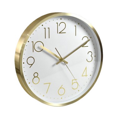 Zidni sat, bijelo, zlatni