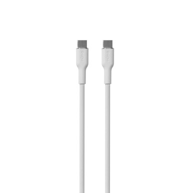 PURO Soft USB-C na USB-C silikonski kabel 60 W 1,5 m, bijeli