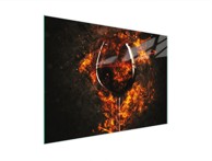 TMK Staklena zaštita za štednjak ili ploču za kuhanje 30x22, vino