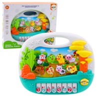 Edukativni i obrazovni klavir sa motivima životinja, šareni