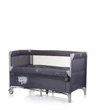 CHIPOLINO Putni krevetić s pomičnom stranicom, Relax, sivi