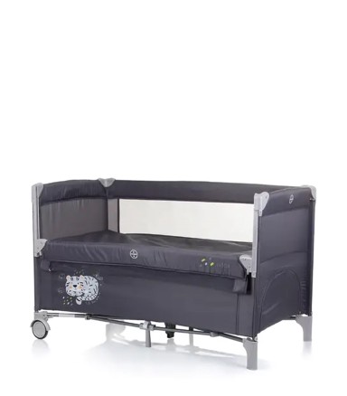 CHIPOLINO Putni krevetić s pomičnom stranicom, Relax, sivi