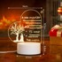 NIKCORP LED noćna lampa, 3D iluzija s natpisom, USB napajanje, toplo bijelo svjetlo, akril, dimenzije 14 × 13 cm