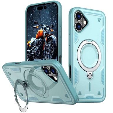 LENUO Maskica Armor za iPhone 16, svijetloplava