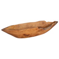 Zdjela za voće Jepara 61 x 21 x 11 cm, smeđa boja tikovine