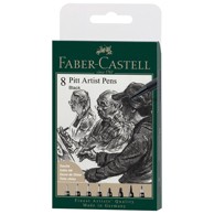 FABER-CASTELL Set Pitt Artist 167158, Black, 8 kom, blister