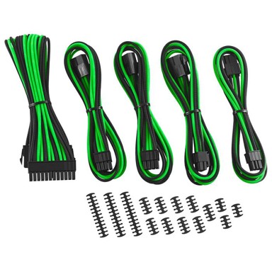 CABLEMOD Classic ModMesh set produžnih kabela 8+6 Series, crno/zelene CM-CAB-CKIT-N86KKLG-R