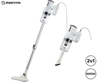 MANTA Štapni usisavač VC003WH, 2u1, 600 W, posuda 1 L, 2 nastavka + pribor, bijela