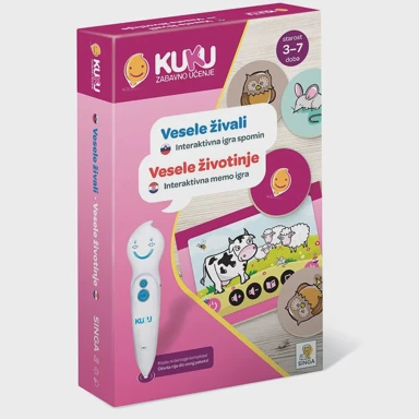 KUKU Interaktivna igra Memory Vesele životinje (bez olovke)