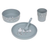 LÄSSIG Komplet za jelo TINY FARMER SHEEP, plavi