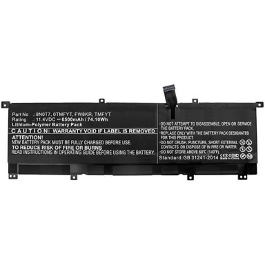 COREPARTS Baterija za Dell laptop 68,40Wh Li-ion 11,4V 6000mAh