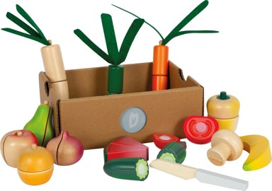 SMALL FOOT Drveni set voća i povrća za rezanje