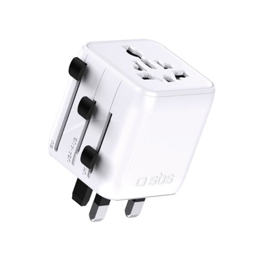 SBS Putni adapter za EU, UK, US i AUS utičnice, bijeli