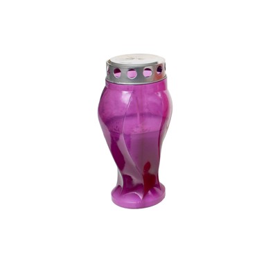 Lampion Blaž vita ljubičasti 19.5 cm, gori 50 h