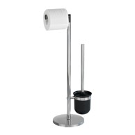 WENKO Toaletna četka u srebrnoj boji s držačem za toaletni papir Parus