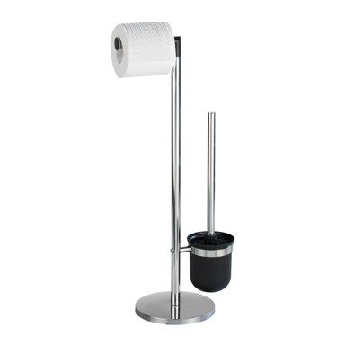 WENKO Toaletna četka u srebrnoj boji s držačem za toaletni papir Parus
