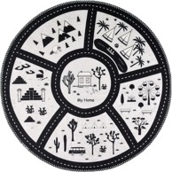 VITAUS Crno-bijeli periv dječji tepih za igru ø120 cm My Home 