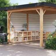 Vanjski kuhinjski ormarići 3 kom, prirodni