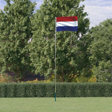 Nizozemska zastava i jarbol, aluminijski, 5,55 m