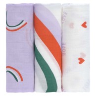 LÄSSIG Tetra pelena L, 3/1 80 x 80 cm, Happy Rascals lavanda