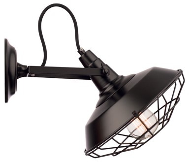 Dekorativna zidna rasvjeta WL 101-1A, mat crna