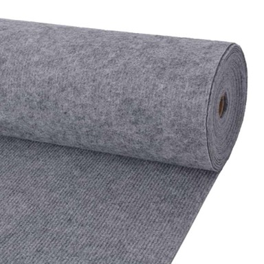Tepih, 1,2 x 10 m, poliester, sivi