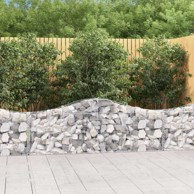 Lučne gabionske košare 12 kom 200 x 30 x 60/80 cm, pocinčano željezo
