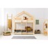 ADEKO Dječji krevet u obliku kućice/na kat s podnicom 80x200 cm u prirodnoj boji DMPN 